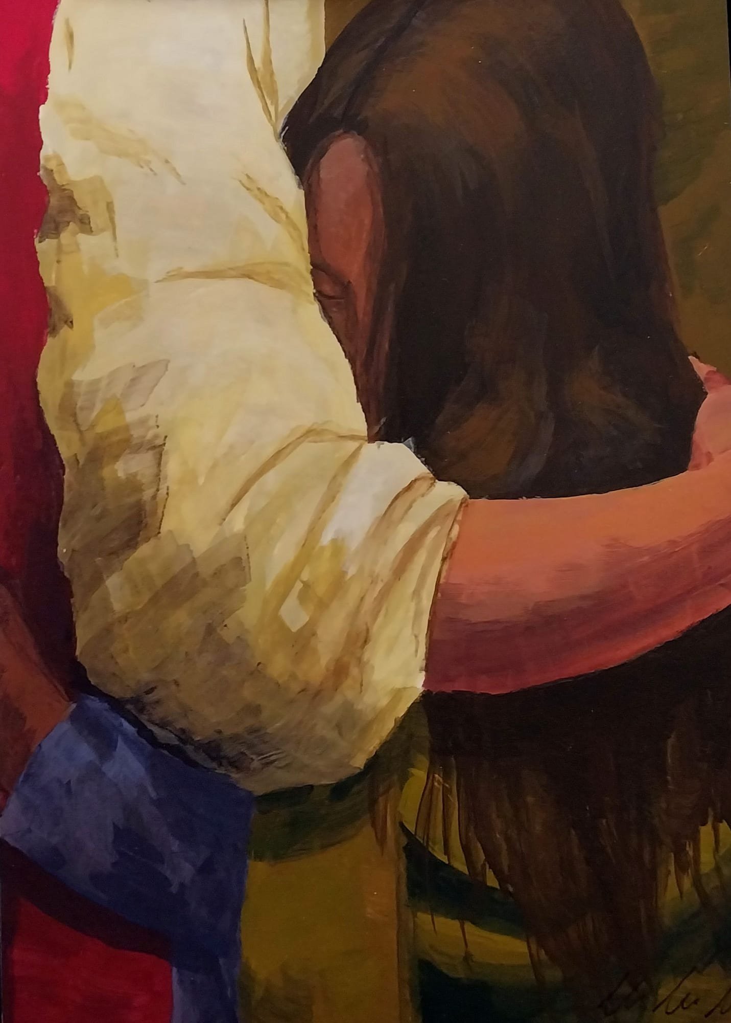 The Embrace — Gouache