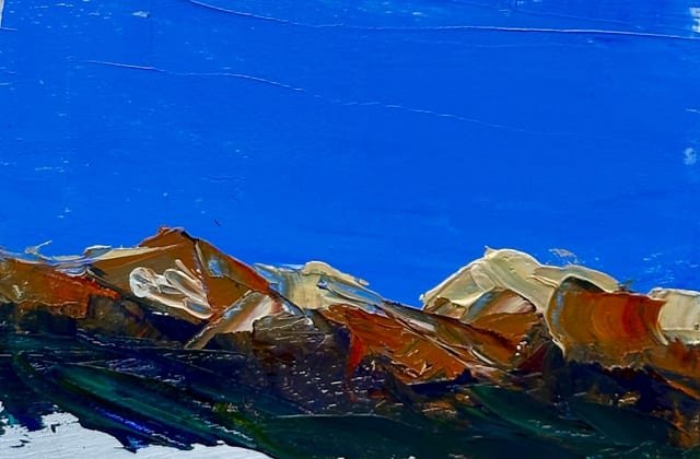 Sunlit Ridge, Bold Blue Sky — Oil