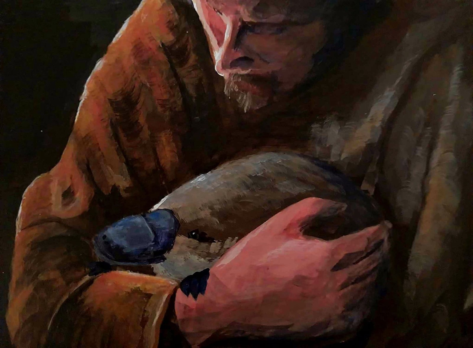 Cradling the Goose — Oil